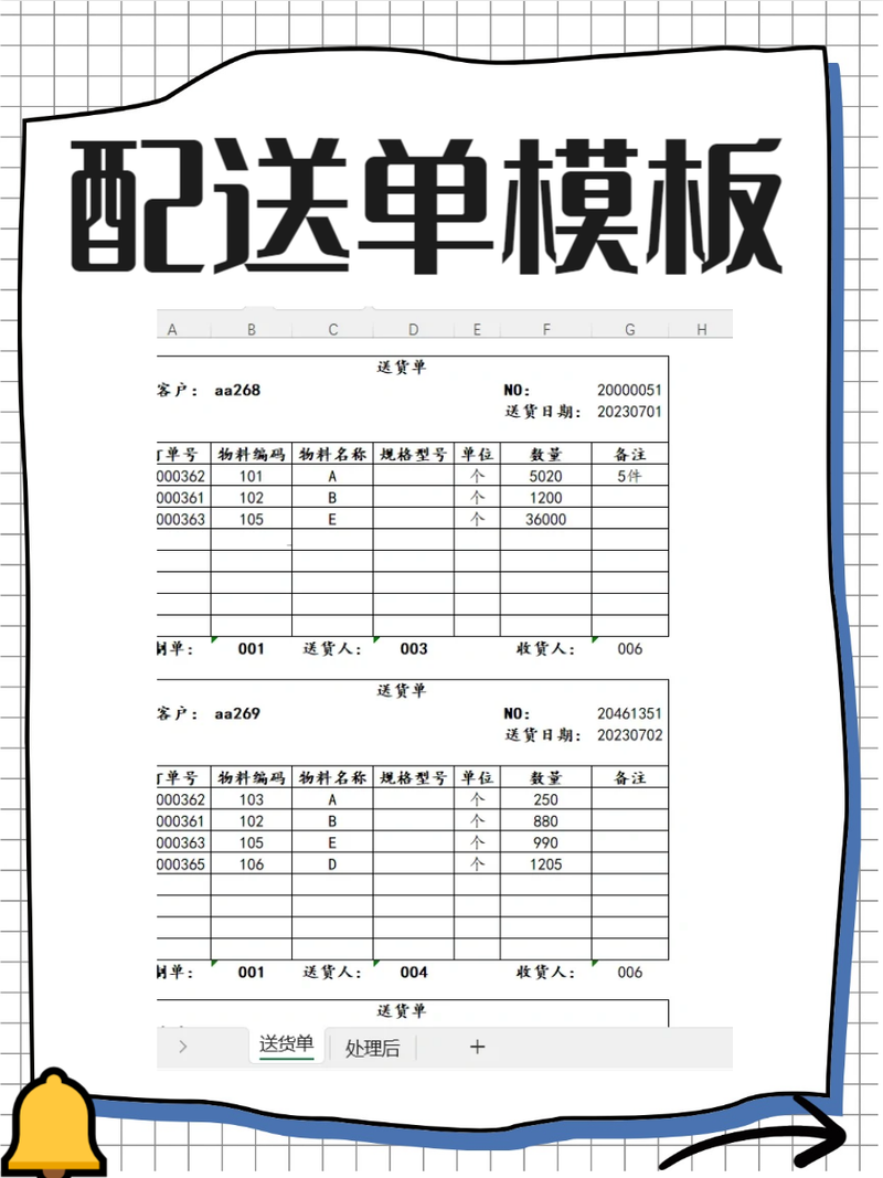 送货单模板免费下载2026
